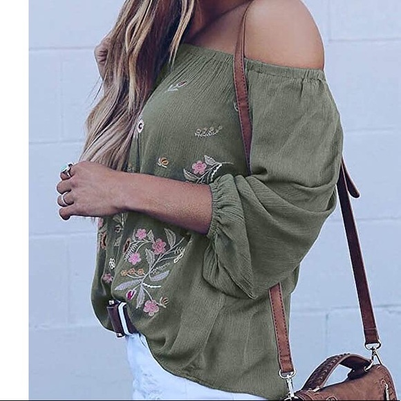 LAST ONE SALE black embroidered floral blouse - Picture 8 of 16